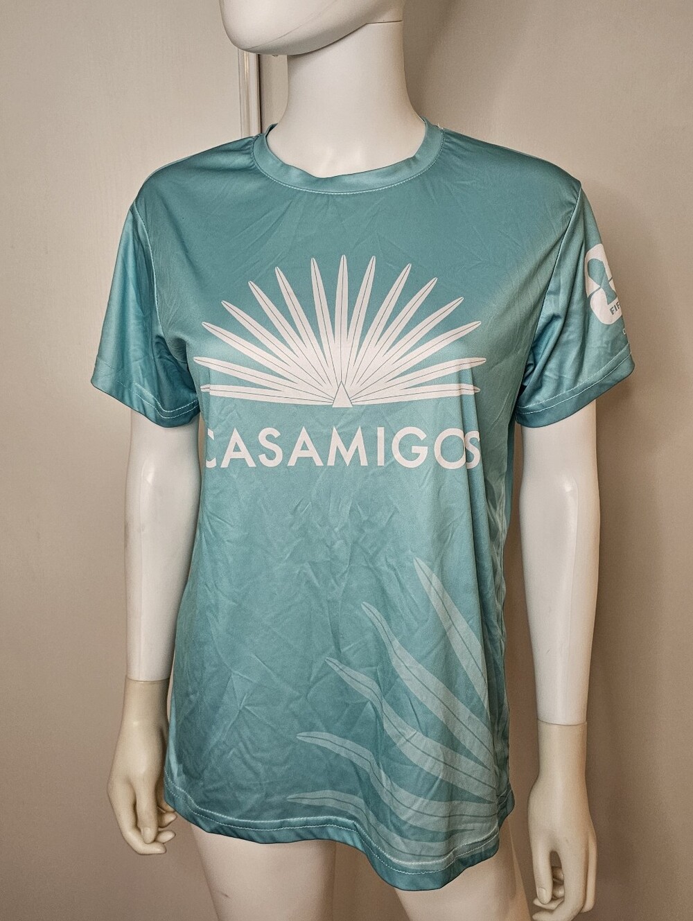 Casamigos FIFA World Cup 2026 Aqua Logo Jersey Tee Size S Unisex Womens Mens - Picture 1 of 8